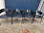 designstoelen uit de jaren 80, Castelijn, Huis en Inrichting, Stoelen, Gebruikt, Ophalen of Verzenden, Metaal, Vier