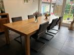 Grote eikenhouten eettafel 300 bij 118, 100 tot 150 cm, 200 cm of meer, Ophalen of Verzenden, Zo goed als nieuw
