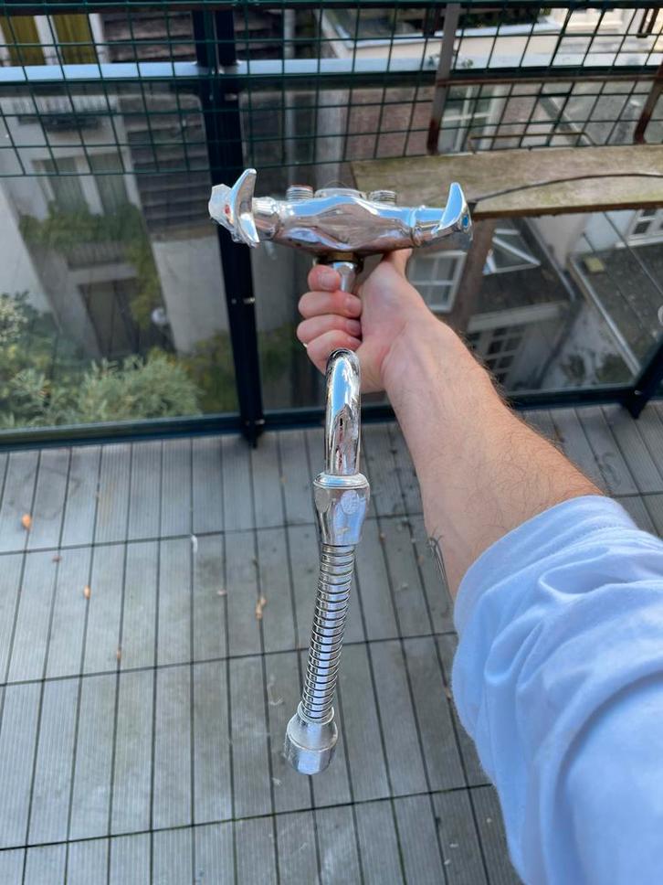 Retro spoelkraan - 2x, Doe-het-zelf en Verbouw, Sanitair, Gebruikt, Kraan, Chroom, Ophalen of Verzenden