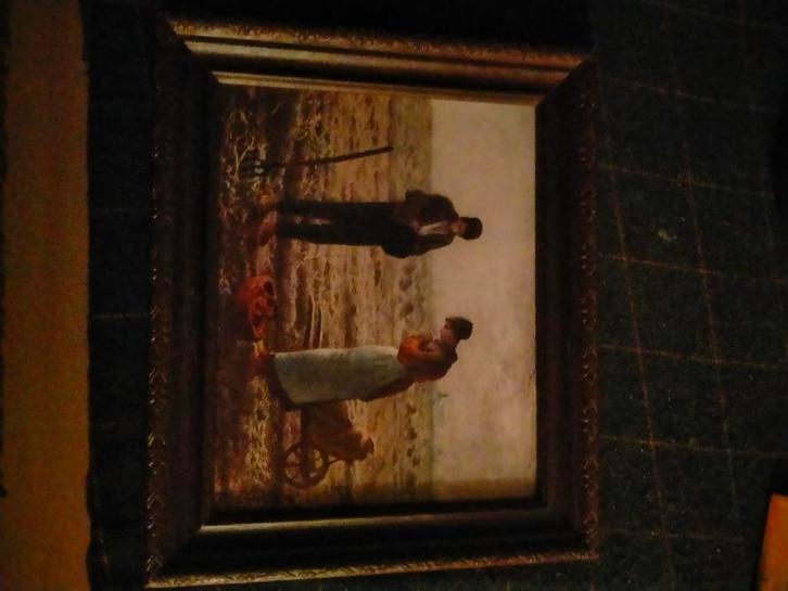 Schilderij: Boeren op het Land, Antiek en Kunst, Kunst | Schilderijen | Klassiek, Ophalen of Verzenden