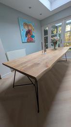 Eettafel(+GRATIS stoelen) massief eiken naturel 280x100x78, 200 cm of meer, Zo goed als nieuw, Rechthoekig, 50 tot 100 cm