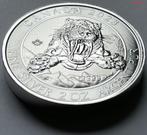 RCM Zilveren 2oz Ice Age Smilodon Sabre-Tooth Cat uit 2023!!, Zilver, Losse munt, Verzenden, Noord-Amerika