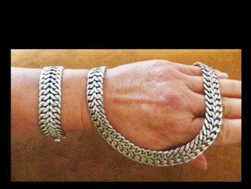 Bijzonder Mexicaanse Design Zilveren Collier en Armband! beschikbaar voor biedingen