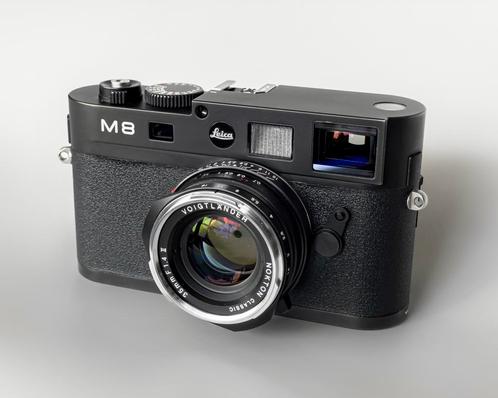Leica M8, optioneel met Voigtlander Nokton Classic 35mm 1.4, Audio, Tv en Foto, Fotocamera's Digitaal, Gebruikt, Overige Merken