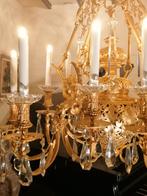 grote antiek kroonluchter bronze verguld, Ophalen of Verzenden