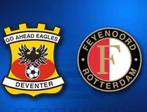 2x Go ahead eagles/ Feyenoord 25 april, Tickets en Kaartjes, Sport | Voetbal, April, Drie personen of meer