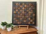 Wandbord “Blokken” (bruintinten, duurzaam hout), Ophalen of Verzenden, Nieuw