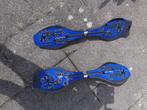 2x Waveboards kleur blauw, Sport en Fitness, Skateboarden, Ophalen, Gebruikt, Waveboard