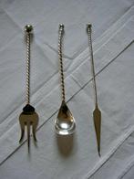 Verzilverde vorkjes - slagroomlepel, Antiek en Kunst, Ophalen of Verzenden