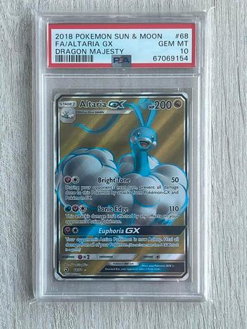 PSA 10 Altaria GX Full Art - Dragon Majesty beschikbaar voor biedingen