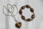 Armband en ketting met hanger  -  Vintage Indonesië, Verzenden, Zilver, Armband