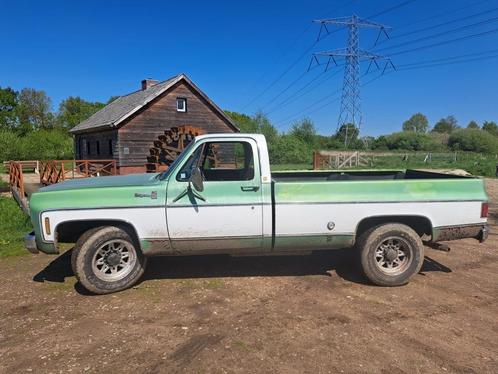 Chevrolet C20 Cheyenne Pick-up 1975 groen/wit org. kleur, Auto's, Oldtimers, Particulier, Chevrolet, LPG, SUV of Terreinwagen