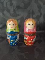 2 porseleinen Russische Matroesjka ’s pillen doosje's, Ophalen of Verzenden