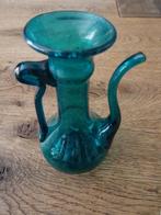 Klein karafje / kruikje - decoratief - blauw glas, Ophalen of Verzenden