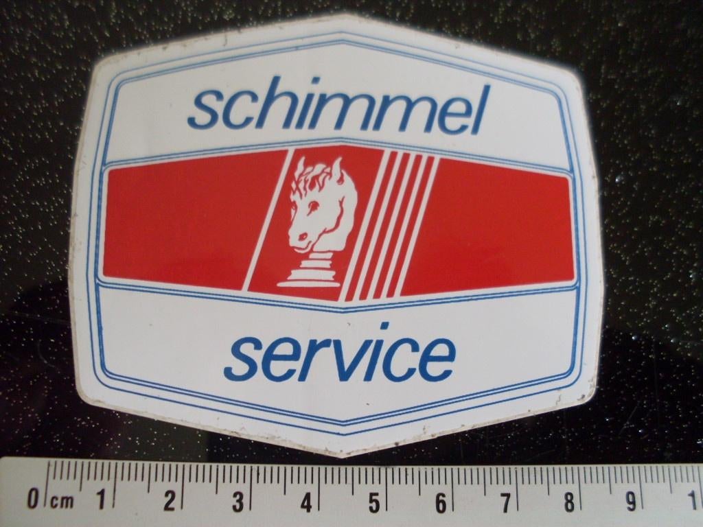 sticker schimmel service logo paard achtig, Verzenden, Zo goed als nieuw, Merk