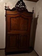 Antieke secretaire kast met klep, Ophalen