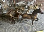 Koperen paarden met wagens, Antiek en Kunst, Antiek | Koper en Brons, Ophalen, Koper