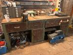 Vintage werkbank, Doe-het-zelf en Verbouw, Werkbanken, Ophalen, Gebruikt, 170 cm of meer, Bankschroef