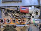 Ridgid 600 draadsnijmachine 3/8 tm 1 1/4 dikwandig cv, Ophalen of Verzenden, Gebruikt