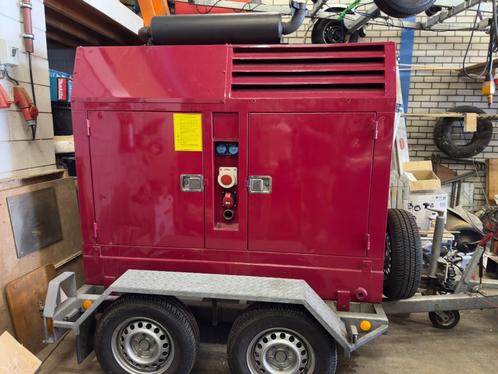 Mobiele diesel aggregaat 37kVA merk Deutz, Doe-het-zelf en Verbouw, Aggregaten, Gebruikt, Dieselolie, 30 kVA of meer, Elektrisch startend