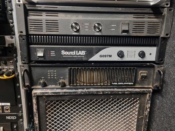 Diverse Versterkers - EE Systems, SoundLab, Lab.gruppen, Audio, Tv en Foto, Versterkers en Receivers, Gebruikt, Stereo, 120 watt of meer
