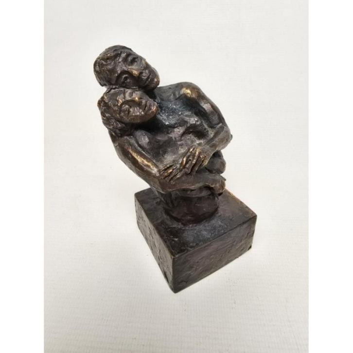 # Brons beeldje sculptuur Omarming Astrid Veldhuyzen-Koppen, Antiek en Kunst, Kunst | Beelden en Houtsnijwerken, Ophalen of Verzenden