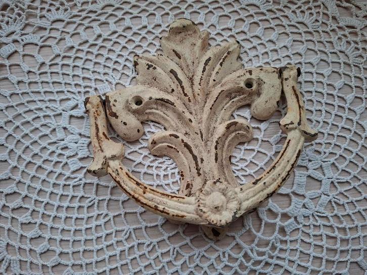 Oude brocante Franse deurklopper van ijzer, Antiek en Kunst, Curiosa en Brocante, Ophalen of Verzenden