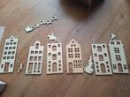 Houten gevelhuisjes huisjes gevel sinterklaas sint decoratie, Ophalen of Verzenden, Zo goed als nieuw