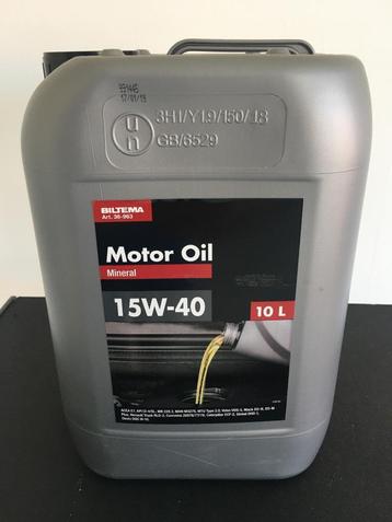 Minerale Motor Olie 15W-40 10 Liter opgeopend. beschikbaar voor biedingen