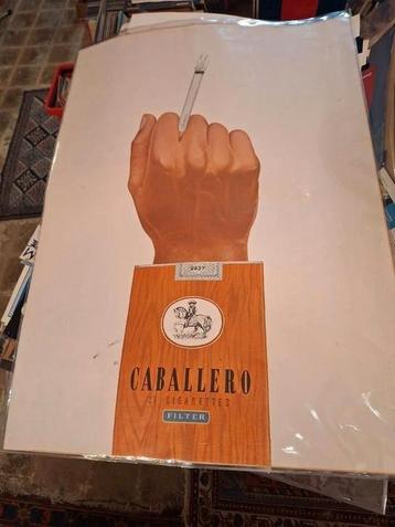 Caballero Sigaretten Affiche - Vintage Reclame beschikbaar voor biedingen