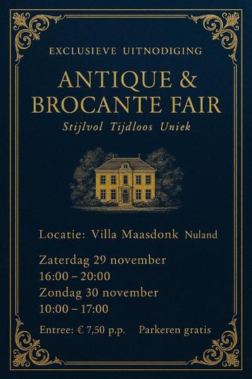 Antique & Brocante Fair Villa Maasdonk Nuland beschikbaar voor biedingen