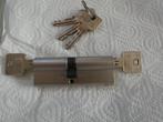abus cilinderslot 40/45  met 5 sleutels, Ophalen of Verzenden, Zo goed als nieuw, Rvs, Slot