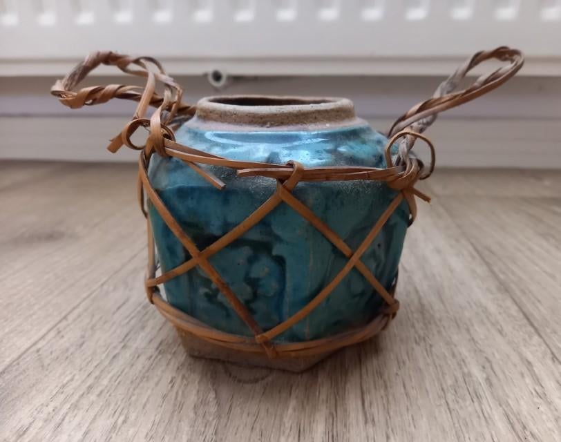 * Vintage antieke zeskantige Chinese gemberpot draagnetje *, Verzenden