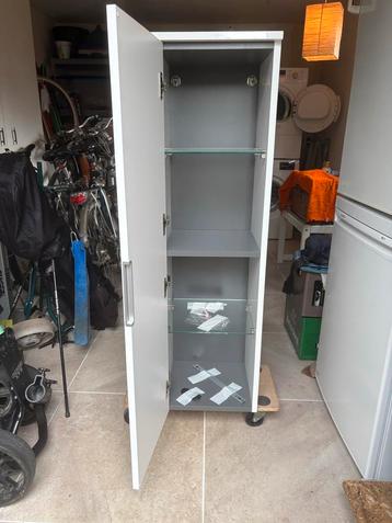 Nieuwe Badkamerkast Wit Glans 35x35x120 Links