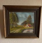 Olieverf schilderij op linnen, Antiek en Kunst, Kunst | Schilderijen | Klassiek, Ophalen of Verzenden