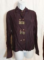 Prachtige donkerpaarse ouderwetse blouse. mt S., Carnaval, ., Ophalen of Verzenden, Zo goed als nieuw