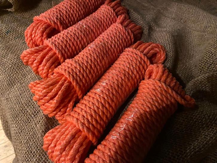 TOUW POLYPROP 6mm trossen a 10mtr oranje, Watersport en Boten, Accessoires en Onderhoud, Overige typen, Ophalen