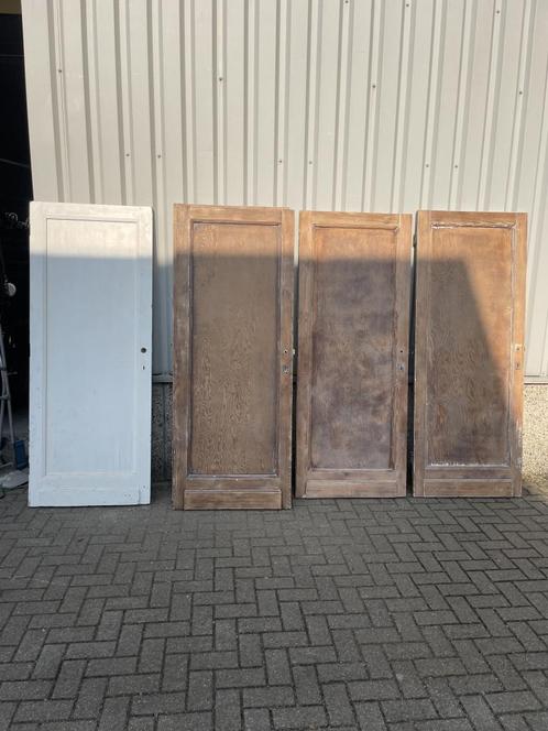 5 prachtige antieke pitch pine paneeldeuren, Doe-het-zelf en Verbouw, Deuren en Horren, Zo goed als nieuw, Binnendeur, 200 tot 215 cm