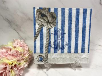 Knutsel servetten zomer kompas anker touw decoupage nr 255 beschikbaar voor biedingen