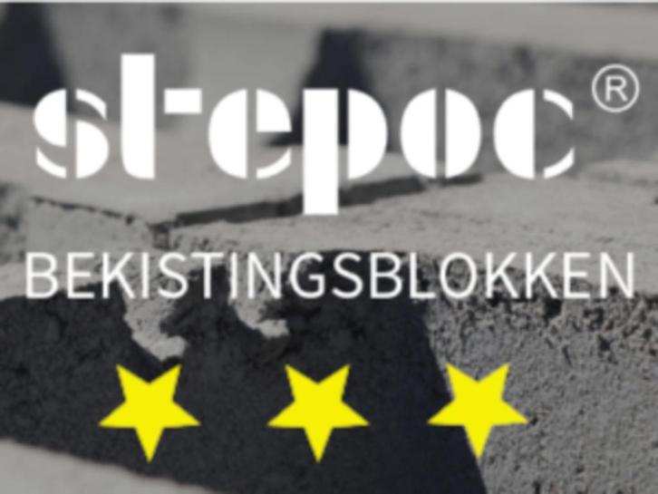 Tijdelijke korting op onze Stepoc Bekistingsblokken, Doe-het-zelf en Verbouw, Metselstenen, Nieuw, Beton, Verzenden