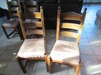 Eiken houten stoelen 4 stuks, Ophalen, Hout, Gebruikt, Bruin