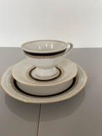 Weimar porselein - driedelige set - kobalt blauw, Ophalen of Verzenden