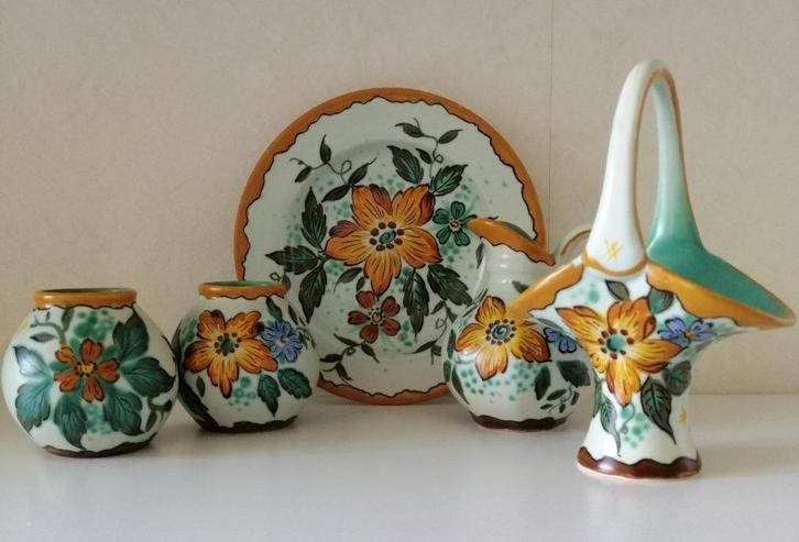 Antieke set KPZ aardewerk - Wally serie, Antiek en Kunst, Curiosa en Brocante, Ophalen of Verzenden