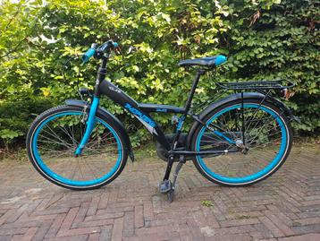 Jongensfiets 24 inch blauw zwart  beschikbaar voor biedingen