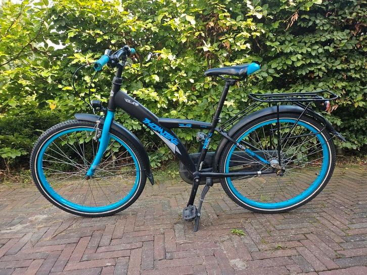 Jongensfiets 24 inch blauw zwart, Fietsen en Brommers, Fietsen | Jongens, Gebruikt, 24 inch, Versnellingen, Ophalen