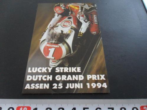 sticker assen TT dutch grand prix 1994 motor race lucky str*, Verzamelen, Stickers, Zo goed als nieuw, Bedrijf of Vereniging, Ophalen