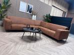 ZGAN Industriële Eco Lederen Cognac Hoekbank - 300 x 260, Ophalen, 250 tot 300 cm, -, -