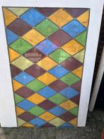 Glas in lood raam 152 x 86 cm, Ophalen, Gebruikt, Glas in lood