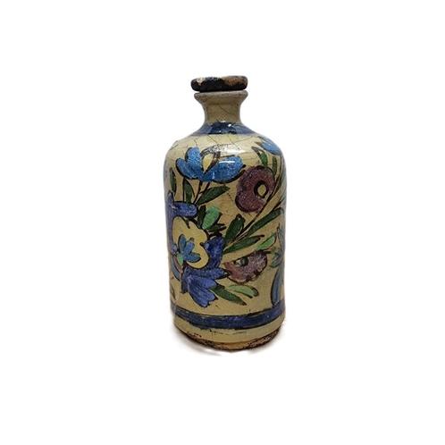Antiek Perzisch Qajar keramiek rond flesje, van rond 1900, Antiek en Kunst, Antiek | Keramiek en Aardewerk, Ophalen of Verzenden