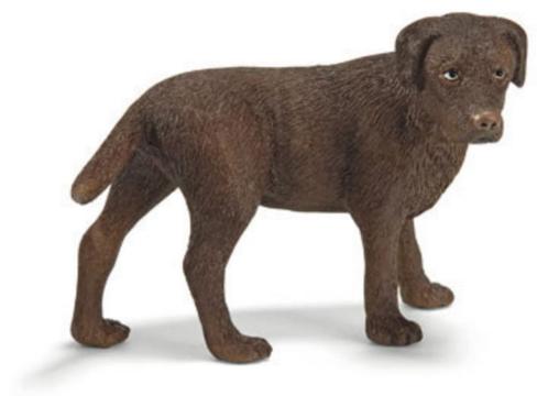 Schleich 16387 labrador donker, dierfiguur, Verzamelen, Dierenverzamelingen, Zo goed als nieuw, Beeldje of Figuurtje, Hond of Kat